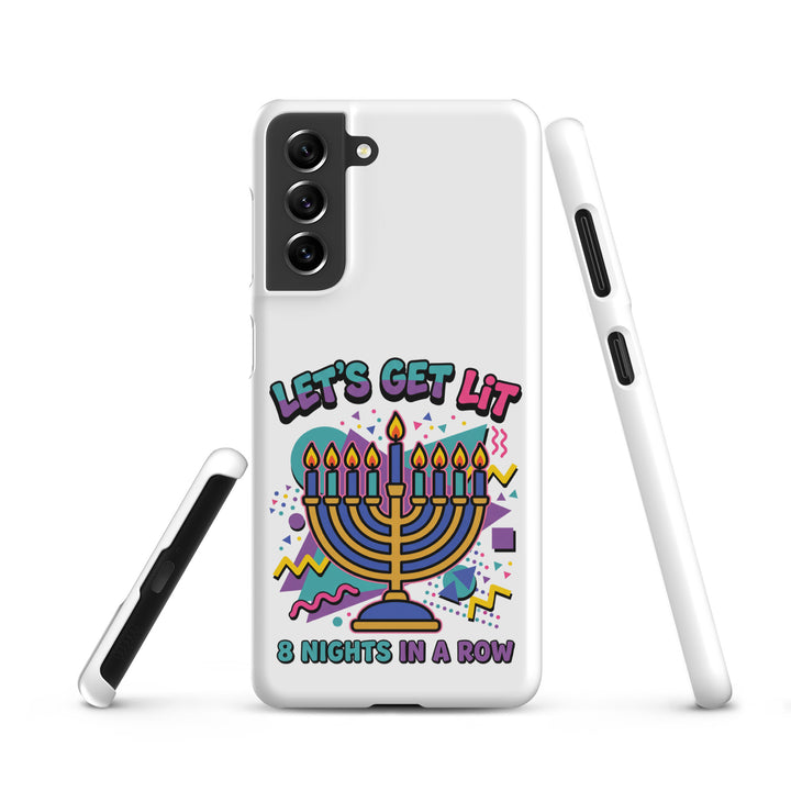 Lets Get Lit 90s Jewish pride snap phone case for Samsung Galaxy S21, matte finish - front view