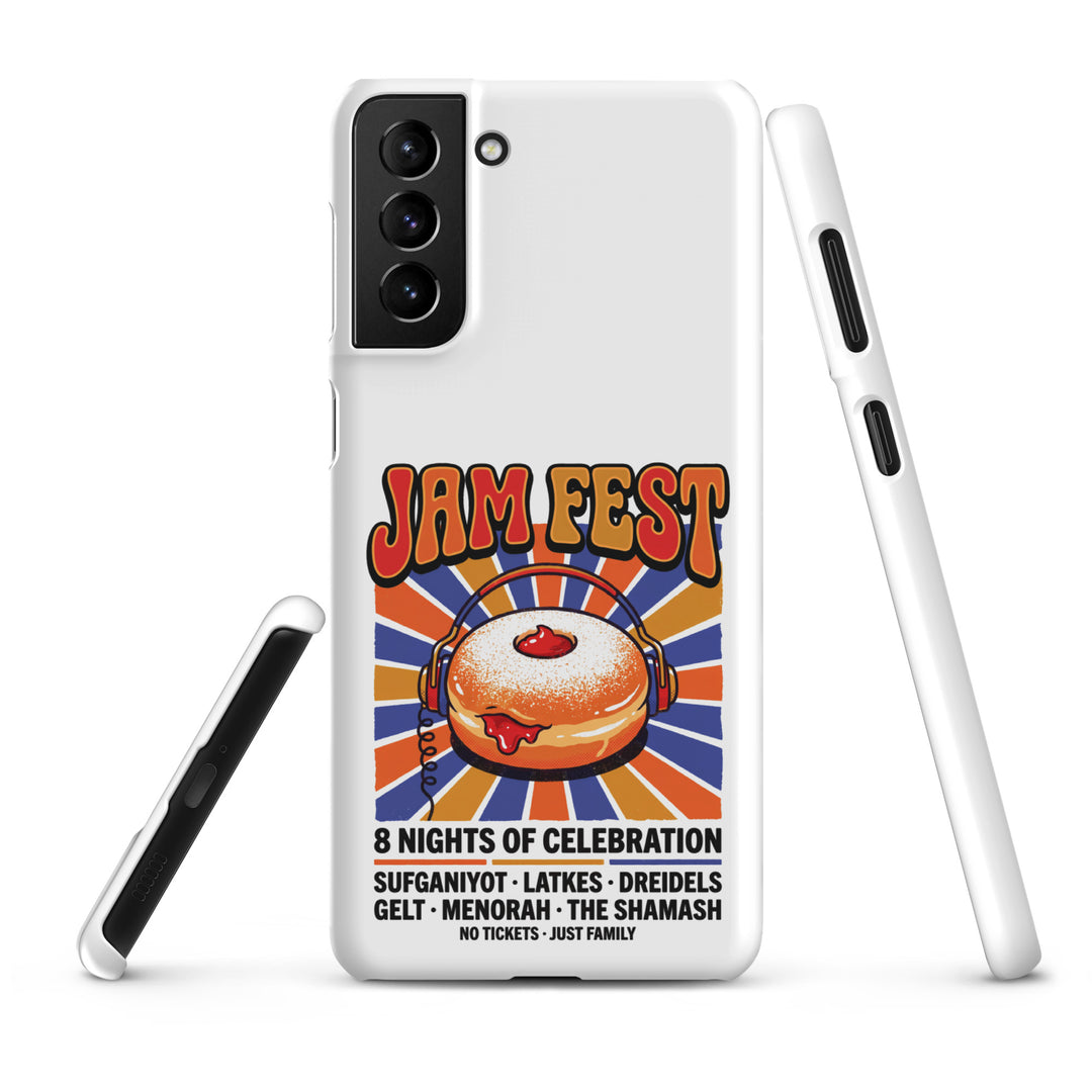 Jam Fest 8 Nights Jewish pride snap phone case for Samsung Galaxy S21 Plus, matte finish - front view