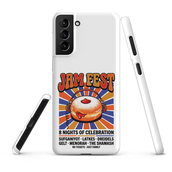 Jam Fest 8 Nights Jewish pride snap phone case for Samsung Galaxy S21 Plus, matte finish - front view