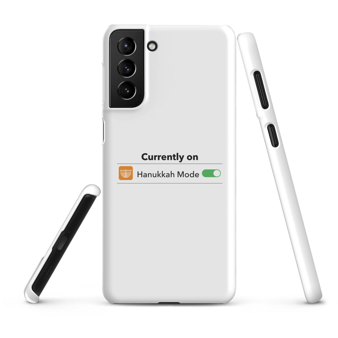Hanukkah Mode Jewish pride snap phone case for Samsung Galaxy S21 Plus, matte finish - front view
