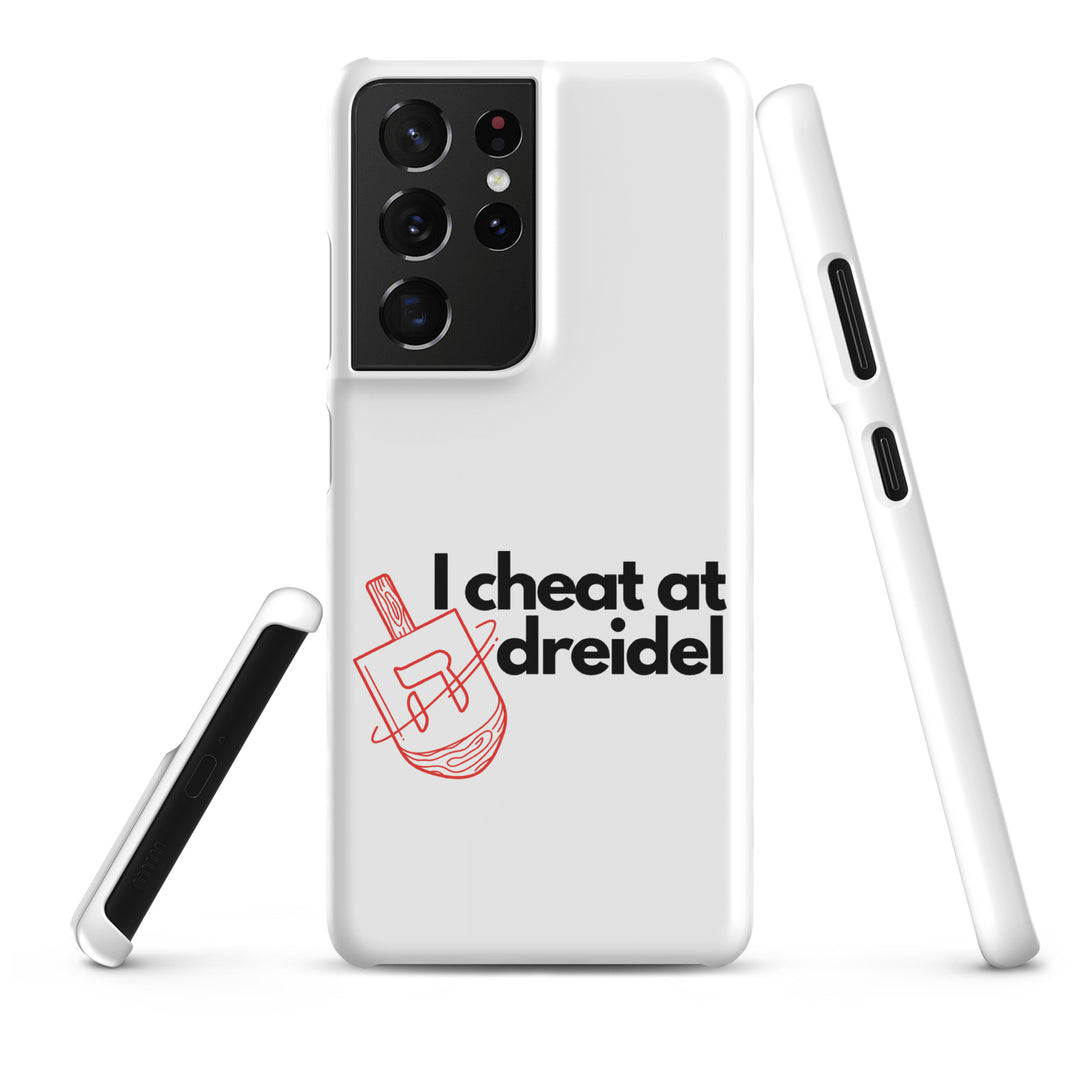 I Cheat At Dreidel Jewish pride snap case for samsung® in Matte - flat lay