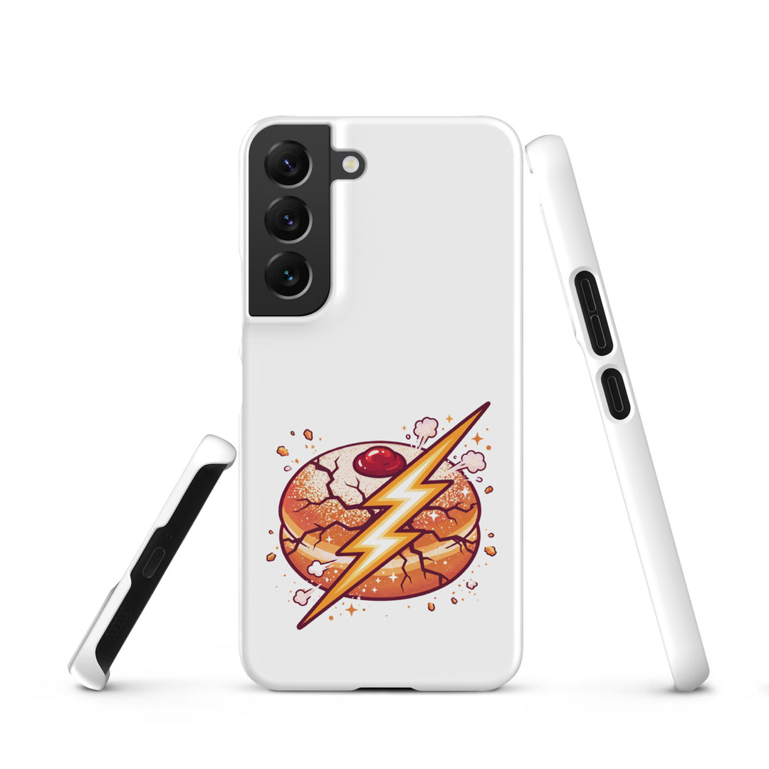 Sufganiyah Lightning Jewish pride snap phone case for Samsung Galaxy S22, matte finish - front view