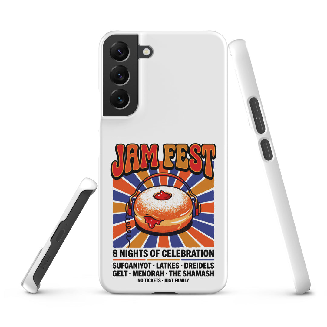 Jam Fest 8 Nights Jewish pride snap phone case for Samsung Galaxy S22 Plus, matte finish - front view