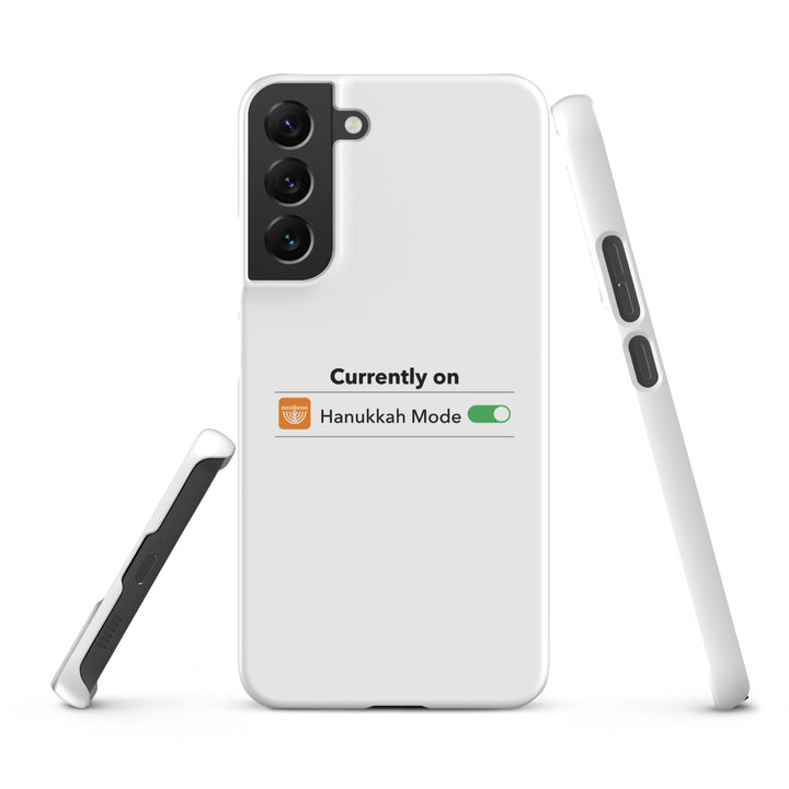 Hanukkah Mode Jewish pride snap phone case for Samsung Galaxy S22 Plus, matte finish - front view