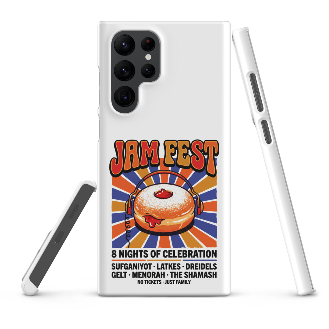 Jam Fest 8 Nights Jewish pride snap phone case for Samsung Galaxy S22 Ultra, matte finish - front view