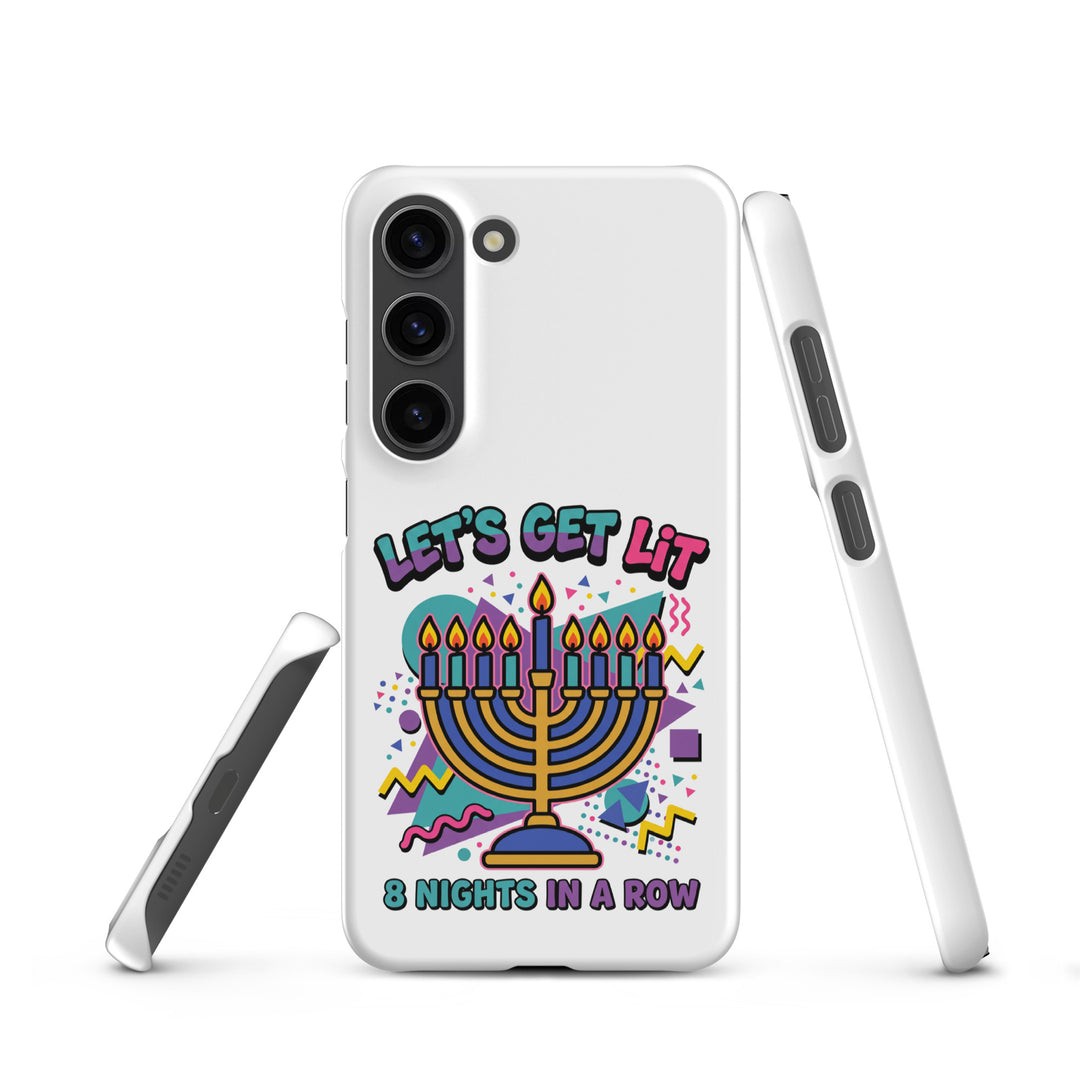 Lets Get Lit 90s Jewish pride snap phone case for Samsung Galaxy S23, matte finish - front view