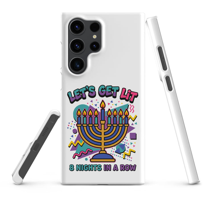 Lets Get Lit 90s Jewish pride snap phone case for Samsung Galaxy S23 Ultra, matte finish - front view