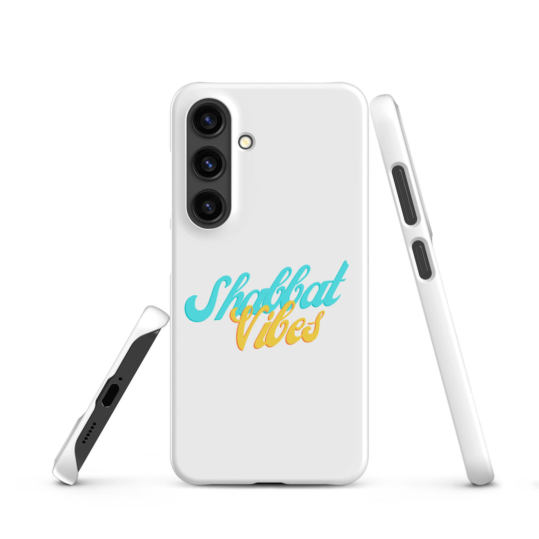 Shabbat Vibes Jewish pride snap phone case for Samsung Galaxy S24, matte finish - front view
