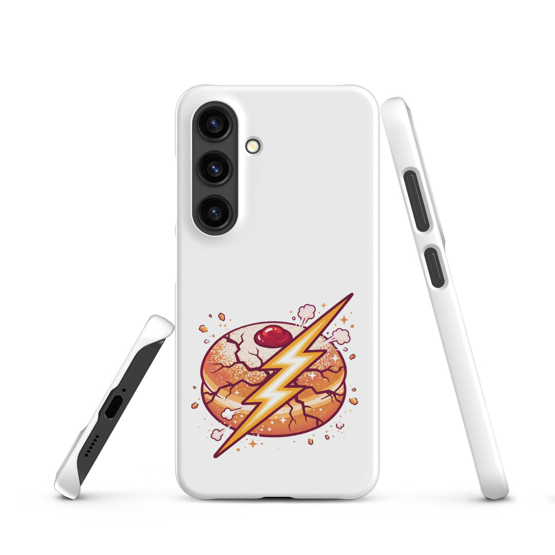 Sufganiyah Lightning Jewish pride snap phone case for Samsung Galaxy S24, matte finish - front view