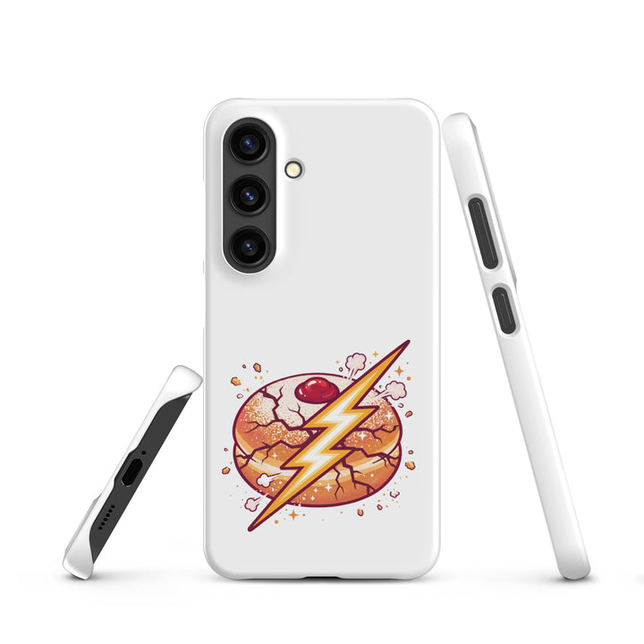 Sufganiyah Lightning Jewish pride snap phone case for Samsung Galaxy S24, matte finish - front view