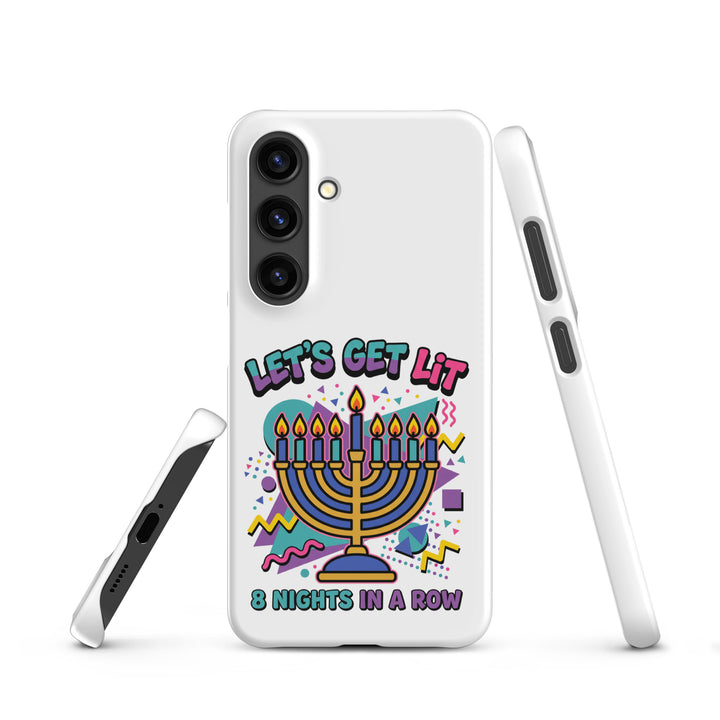 Lets Get Lit 90s Jewish pride snap phone case for Samsung Galaxy S24, matte finish - front view