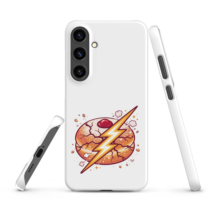 Sufganiyah Lightning Jewish pride snap phone case for Samsung Galaxy S24 Plus, matte finish - front view
