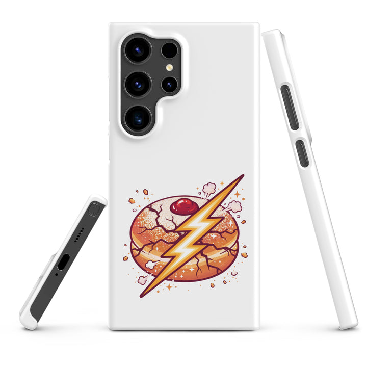 Sufganiyah Lightning Jewish pride snap phone case for Samsung Galaxy S24 Ultra, matte finish - front view