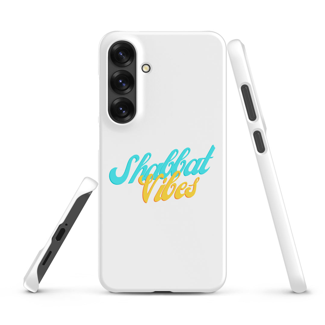 Shabbat Vibes Jewish pride snap phone case for Samsung Galaxy S25 Plus, matte finish - front view