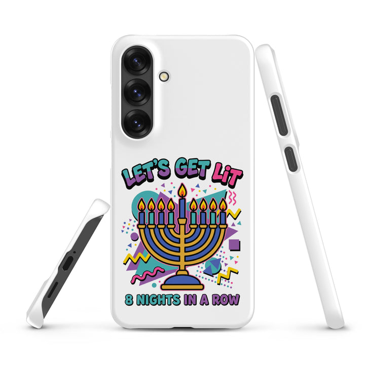 Lets Get Lit 90s Jewish pride snap phone case for Samsung Galaxy S25 Plus, matte finish - front view