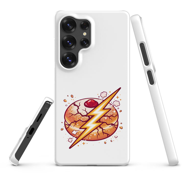 Sufganiyah Lightning Jewish pride snap phone case for Samsung Galaxy S25 Ultra, matte finish - front view