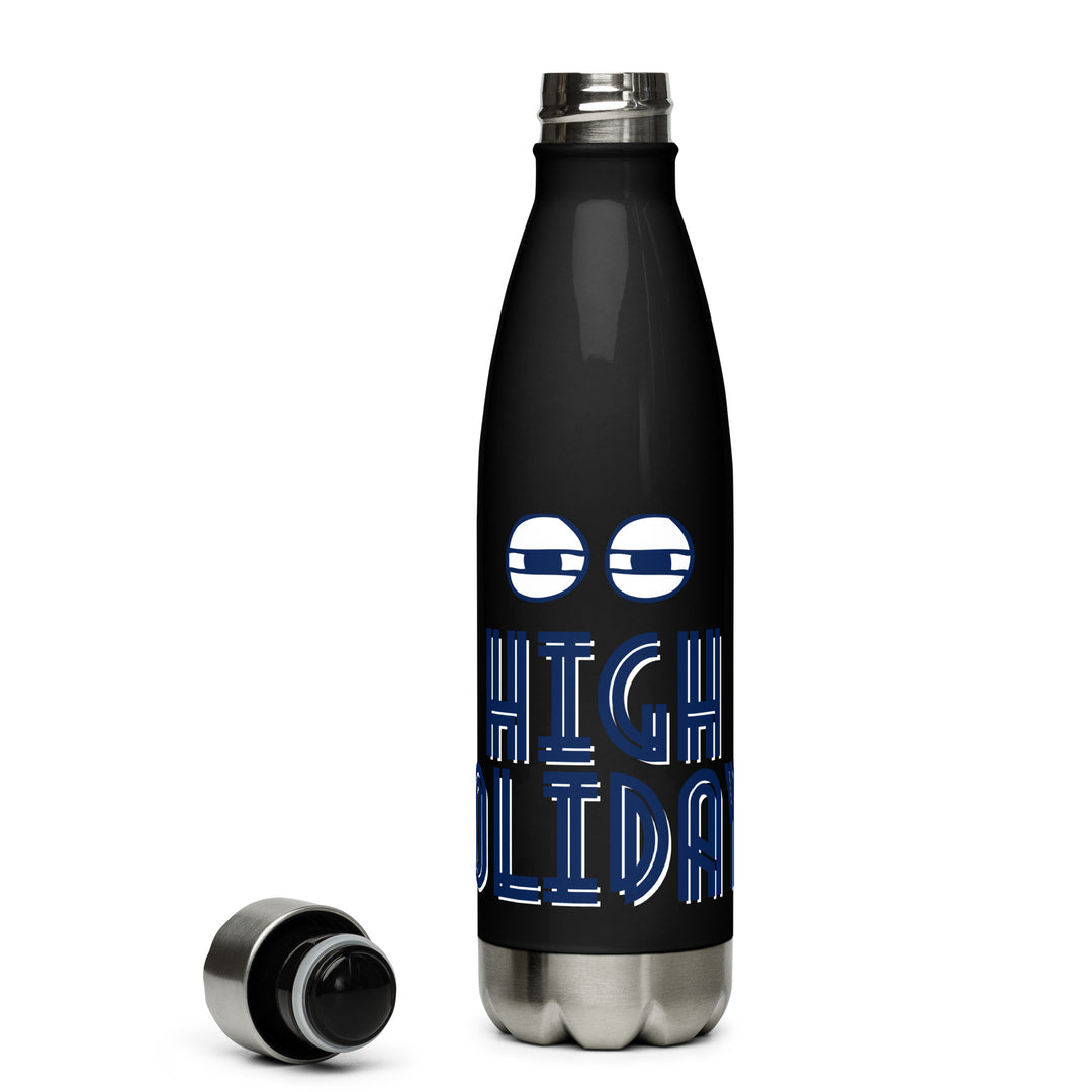 High Holidays Jewish pride stainless steel water bottle - front view