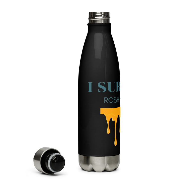 I Survived Rosh HaShana Jewish pride stainless steel water bottle - detail view