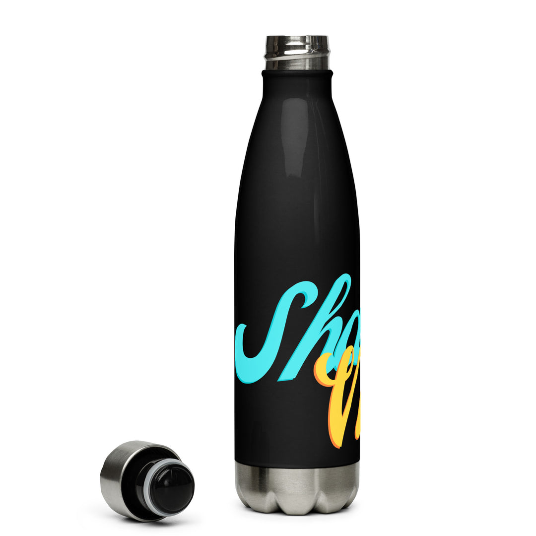 Shabbat Vibes Jewish pride stainless steel water bottle - detail view