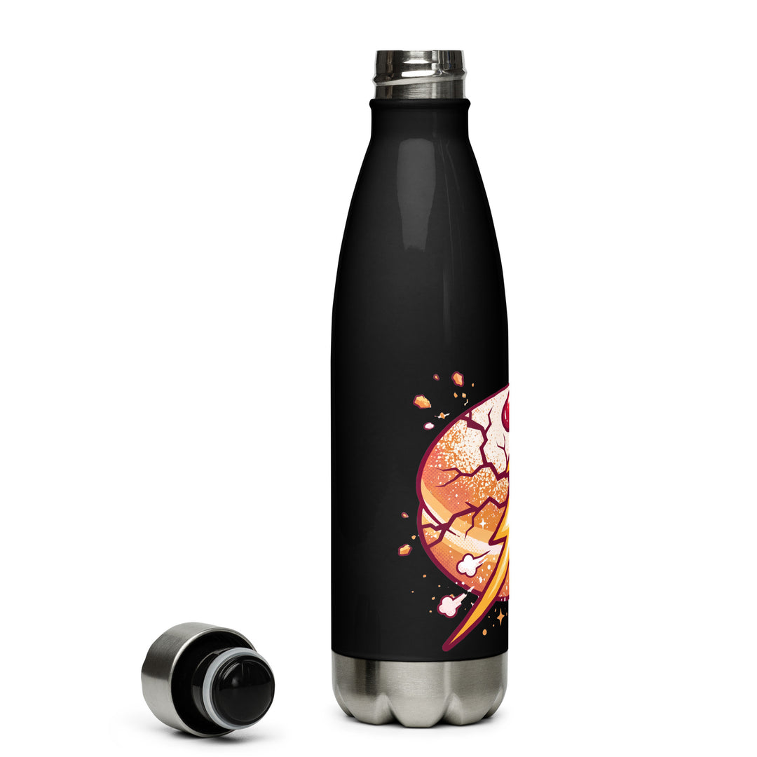 Sufganiyah Lightning Jewish pride stainless steel water bottle - detail view
