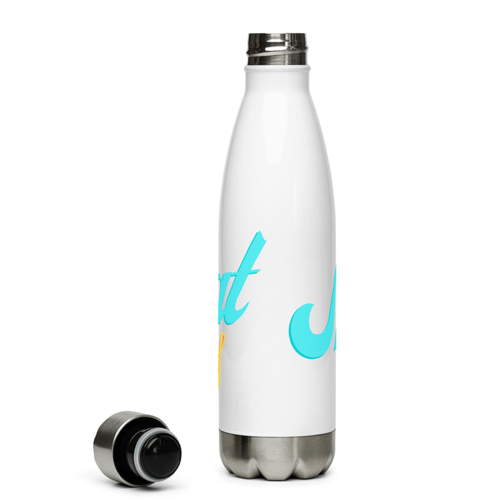Shabbat Vibes Jewish pride stainless steel water bottle - lifestyle shot