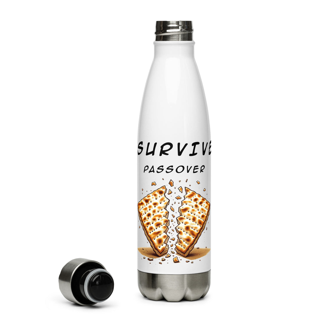 Passover Jewish pride stainless steel water bottle - front view