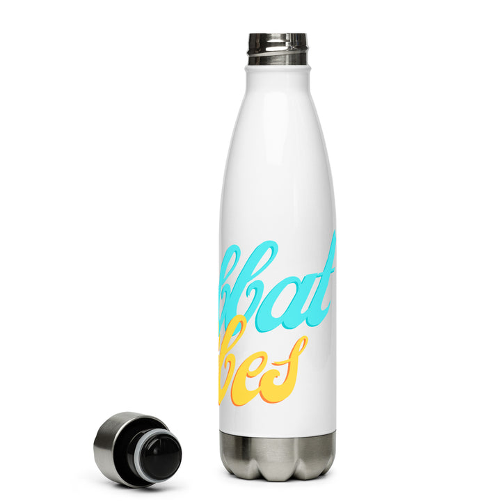 Shabbat Vibes Jewish pride stainless steel water bottle - folded view