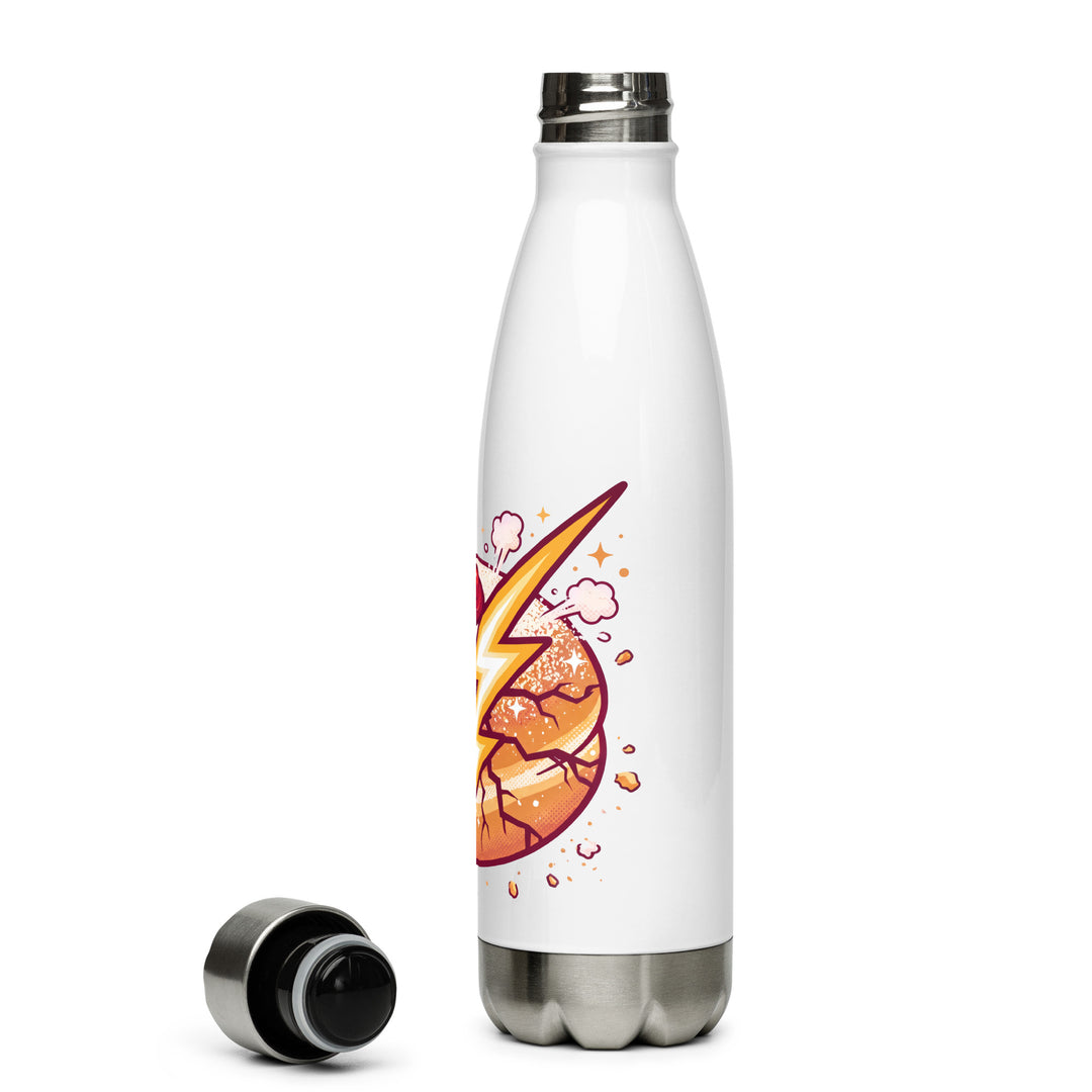 Sufganiyah Lightning Jewish pride stainless steel water bottle - folded view