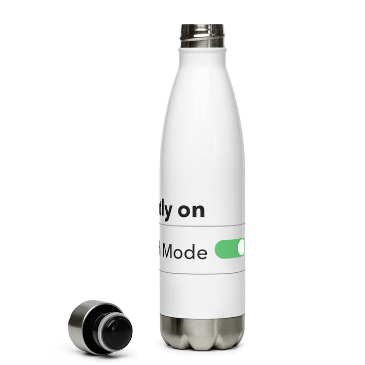 Hanukkah Mode Jewish pride stainless steel water bottle - close-up