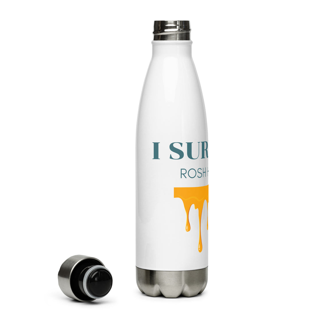 I Survived Rosh HaShana Jewish pride stainless steel water bottle - side view