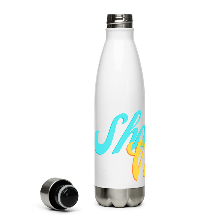 Shabbat Vibes Jewish pride stainless steel water bottle - side view