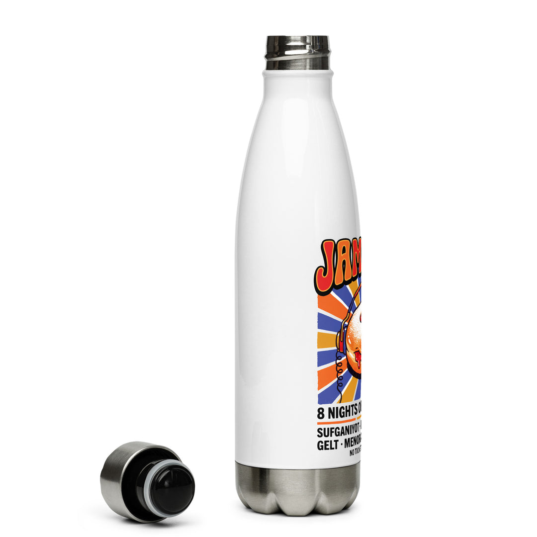 Jam Fest 8 Nights Jewish pride stainless steel water bottle - detail view