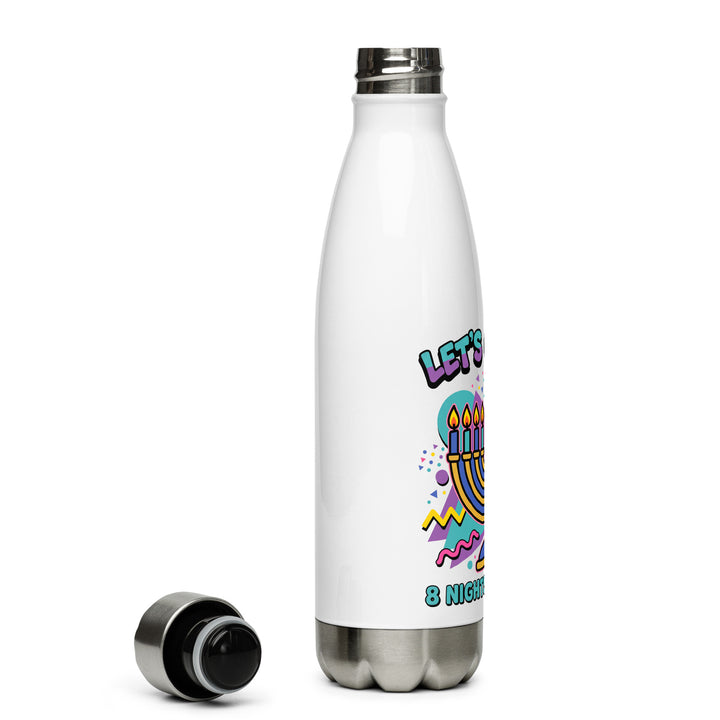 Lets Get Lit 90s Jewish pride stainless steel water bottle - detail view