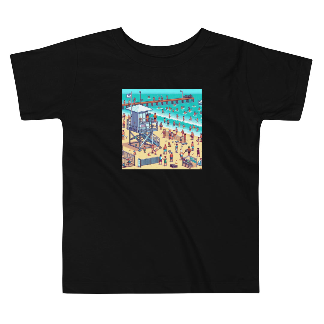 Toddler Short Sleeve Tee | TLV Frishman Beach 16 Bit
