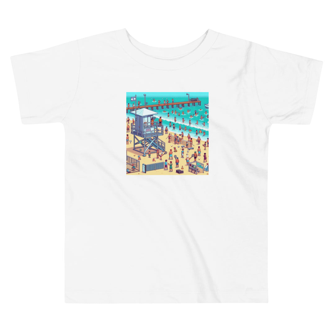 Toddler Short Sleeve Tee | TLV Frishman Beach 16 Bit