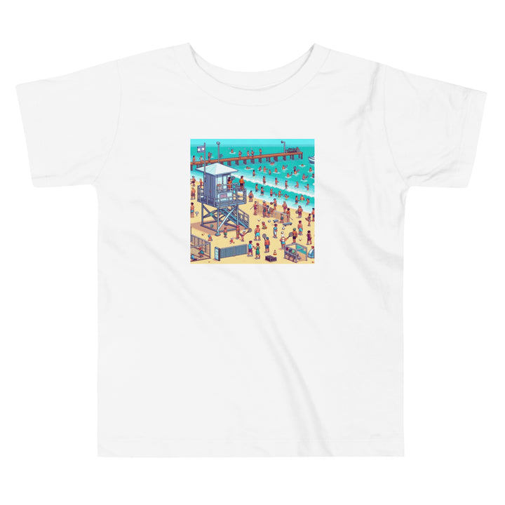 Toddler Short Sleeve Tee | TLV Frishman Beach 16 Bit