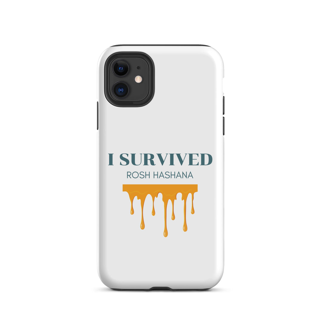 I Survived Rosh HaShana Jewish pride tough case for iphone® in Glossy - back view