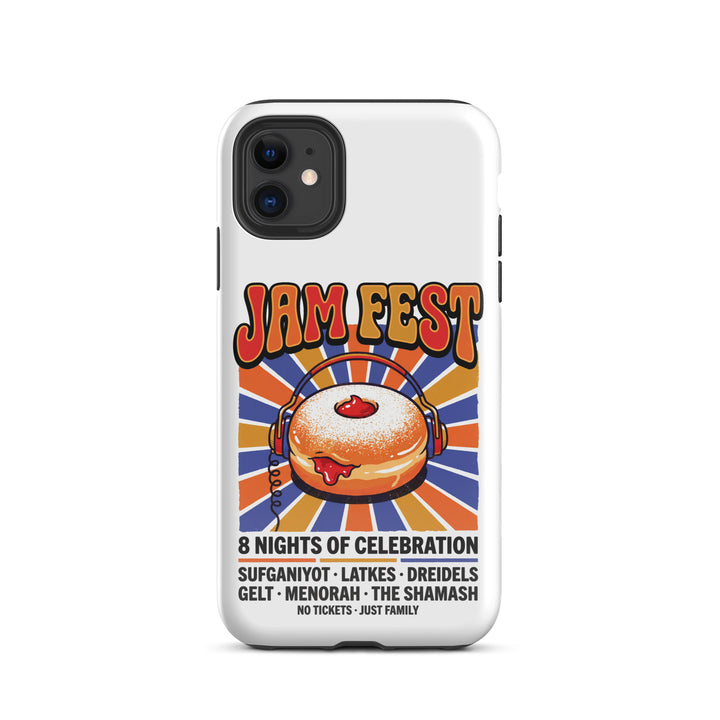Jam Fest 8 Nights Jewish pride tough phone case for iPhone 11, glossy finish - front view