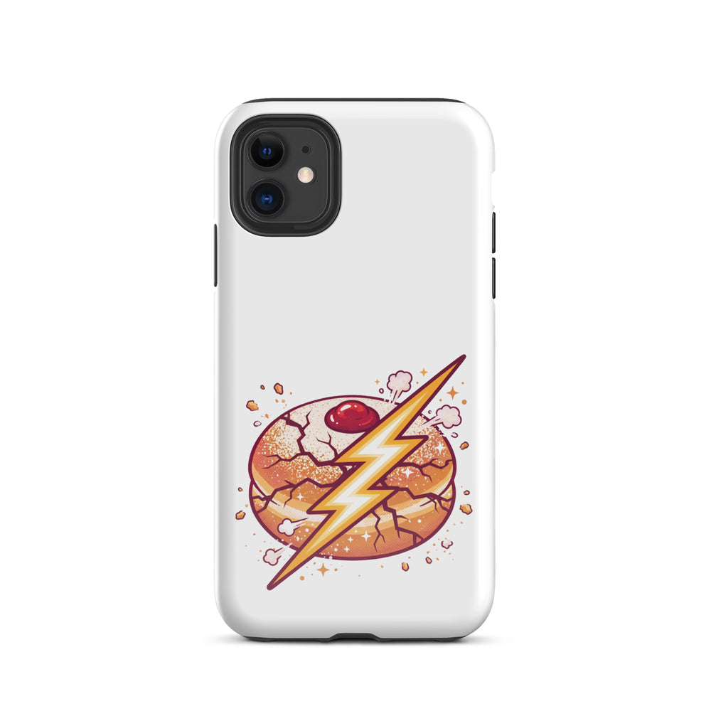 Sufganiyah Lightning Jewish pride tough phone case for iPhone 11, glossy finish - front view