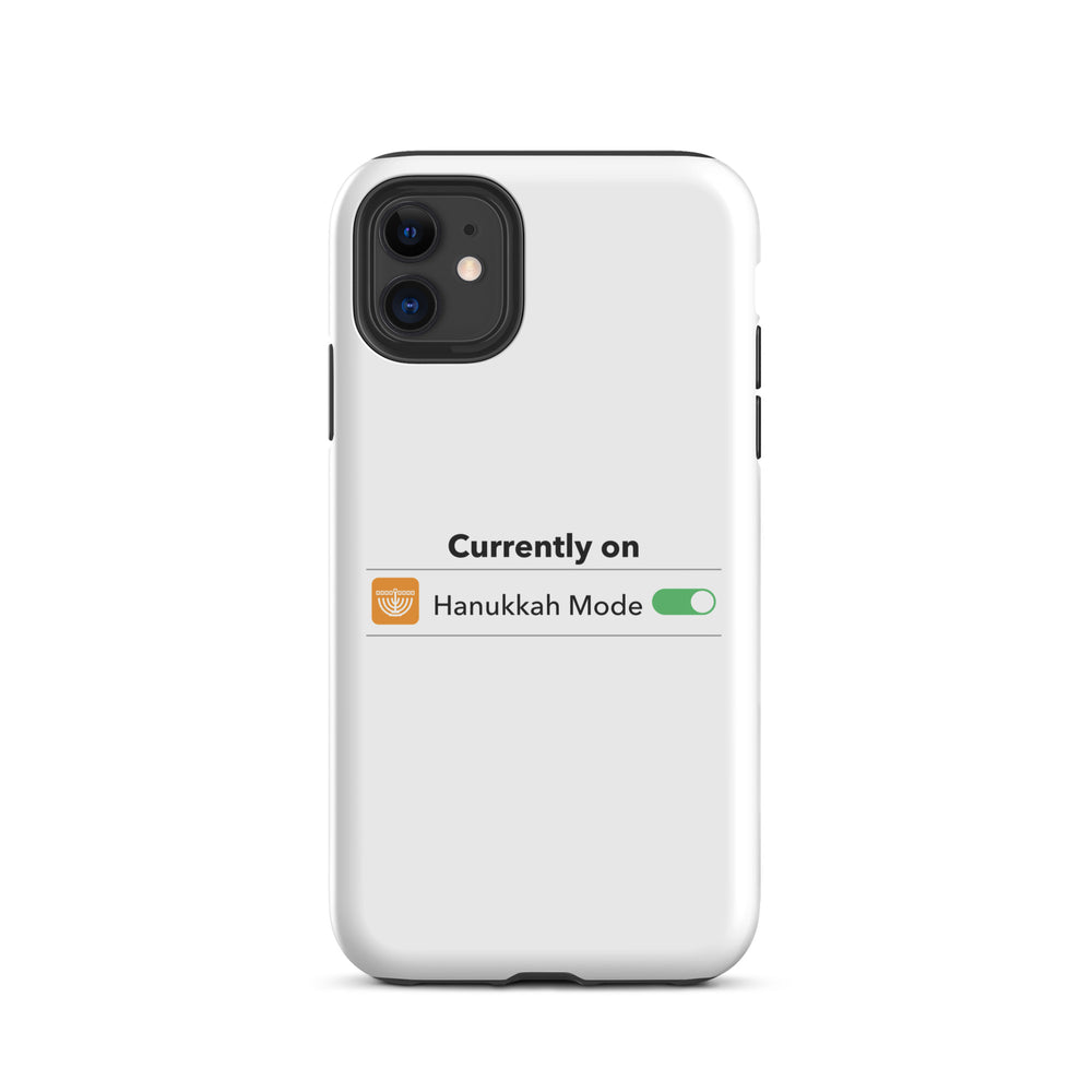 Hanukkah Mode Jewish pride tough phone case for iPhone 11, glossy finish - front view