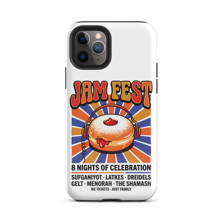 Jam Fest 8 Nights Jewish pride tough phone case for iPhone 11 Pro, glossy finish - front view