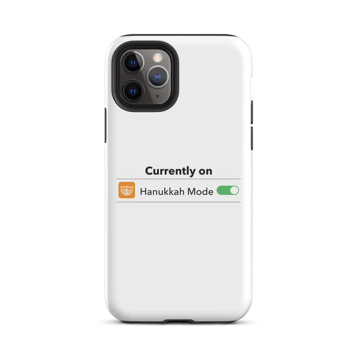 Hanukkah Mode Jewish pride tough phone case for iPhone 11 Pro, glossy finish - front view