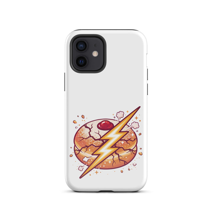 Sufganiyah Lightning Jewish pride tough phone case for iPhone 12, glossy finish - front view