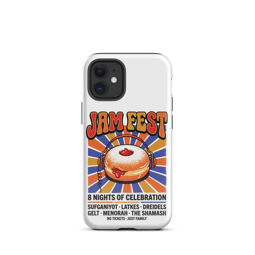 Jam Fest 8 Nights Jewish pride tough phone case for iPhone 12 Mini, glossy finish - front view