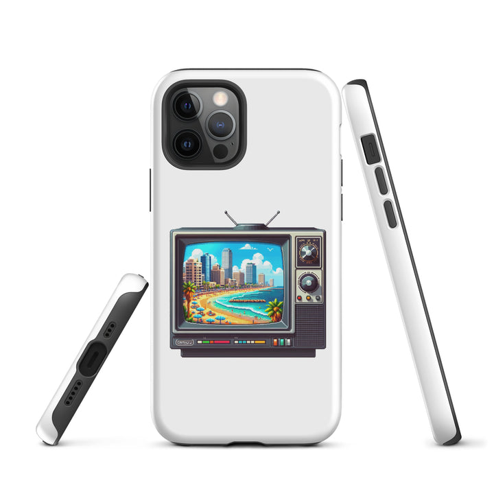 Tough Case for iPhone® | 16Bit Tel Aviv Beach