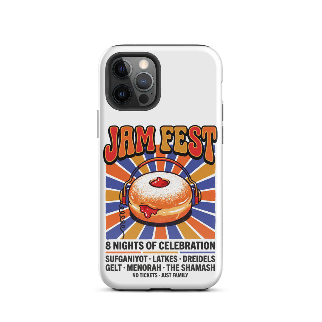 Jam Fest 8 Nights Jewish pride tough phone case for iPhone 12 Pro, glossy finish - front view