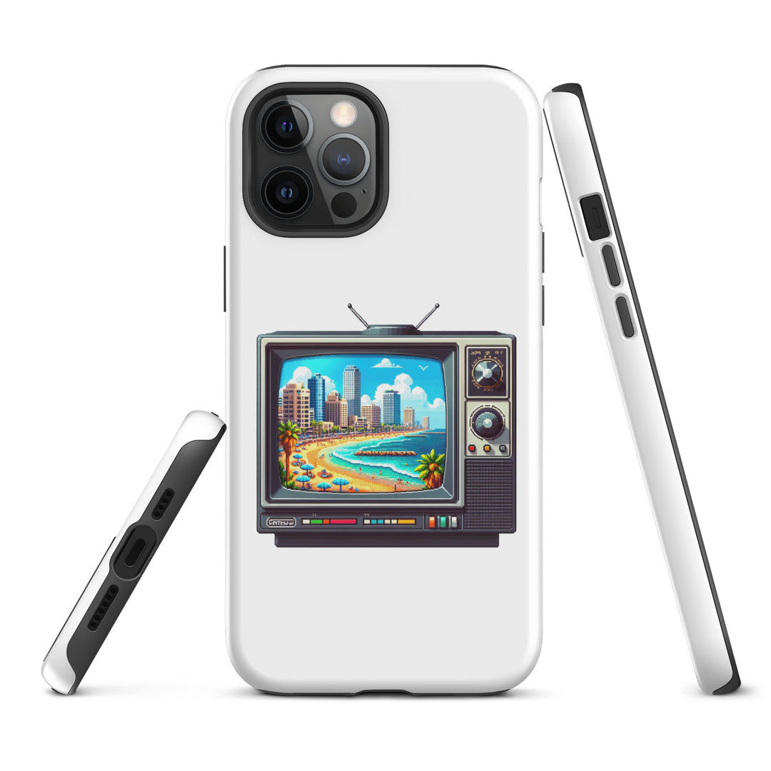 Tough Case for iPhone® | 16Bit Tel Aviv Beach