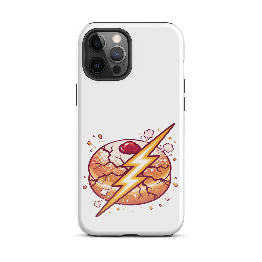 Sufganiyah Lightning Jewish pride tough phone case for iPhone 12 Pro Max, glossy finish - front view