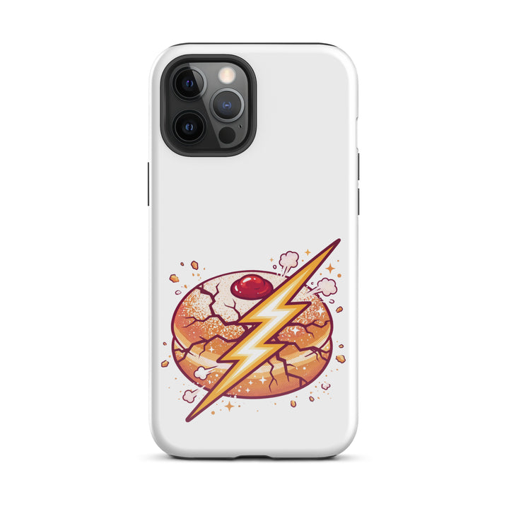 Sufganiyah Lightning Jewish pride tough phone case for iPhone 12 Pro Max, glossy finish - front view
