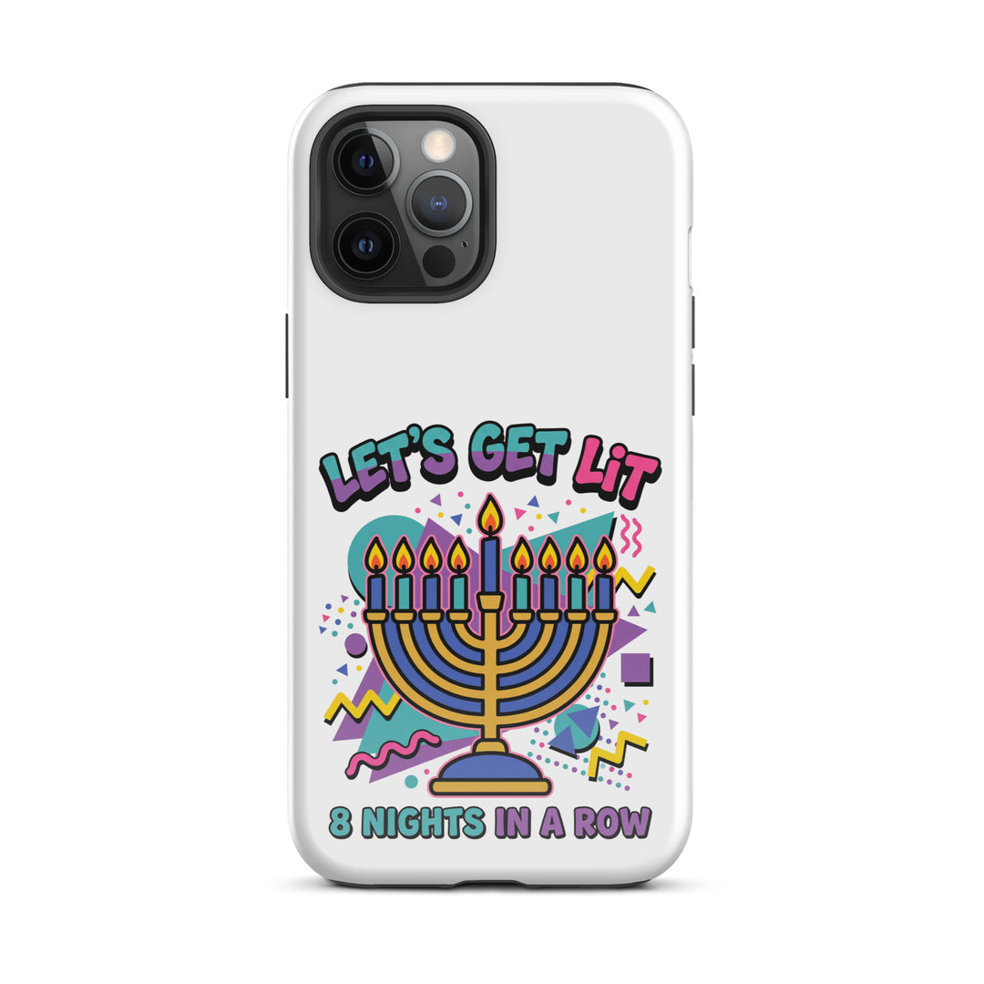 Lets Get Lit 90s Jewish pride tough phone case for iPhone 12 Pro Max, glossy finish - front view